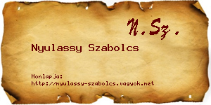 Nyulassy Szabolcs névjegykártya