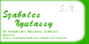 szabolcs nyulassy business card